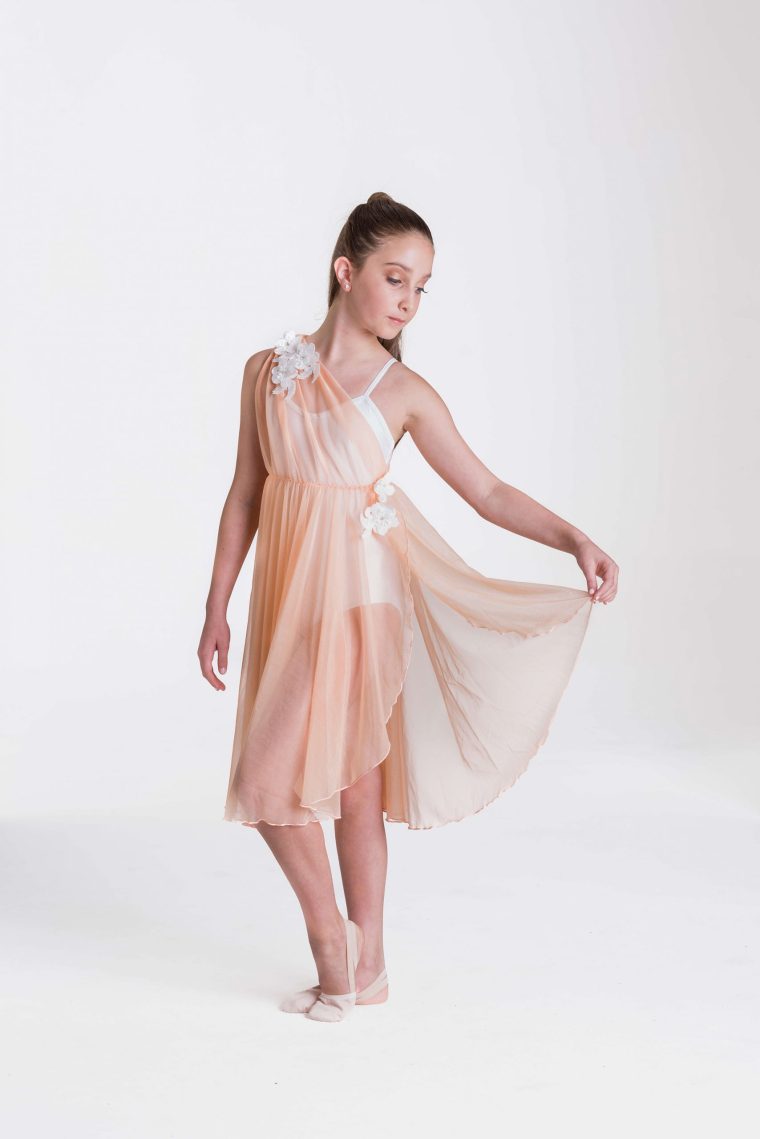 Grecian lyrical dress apricot