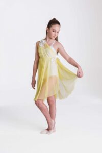 Grecian lyrical dress lemon