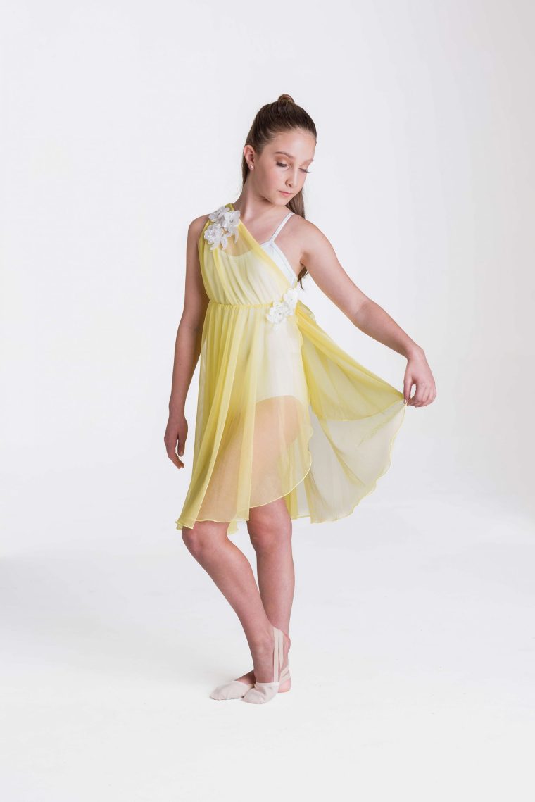 Grecian lyrical dress lemon