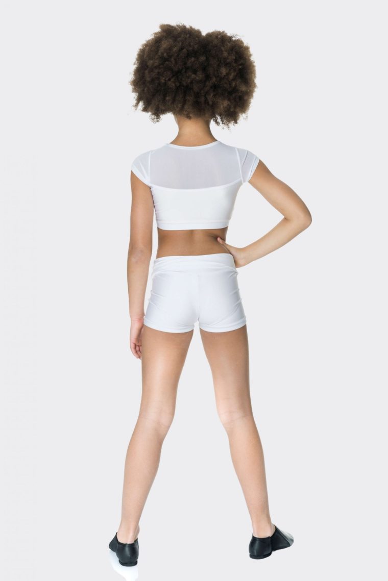 Nylon hot shorts White