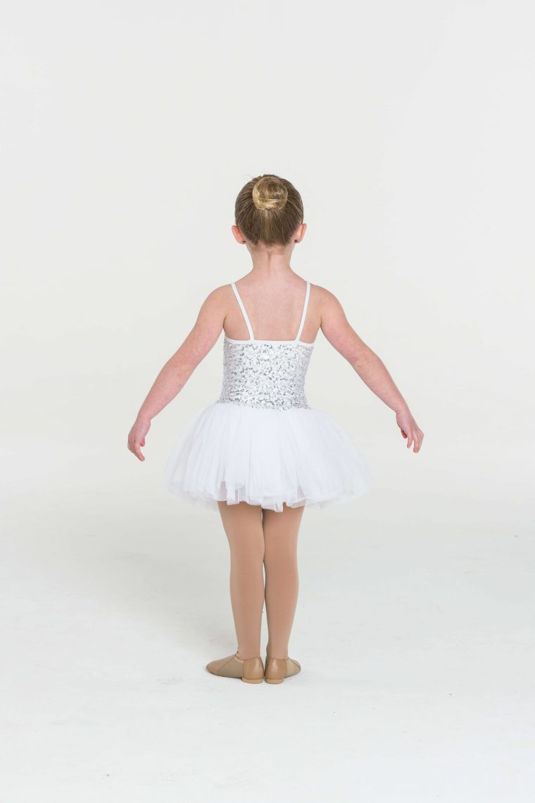 sequin tutu dress white