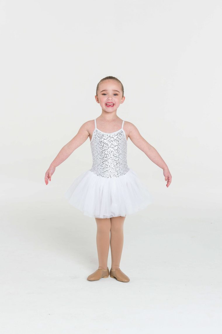 sequin tutu dress white