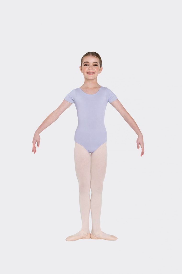 short sleeve leotard lilac