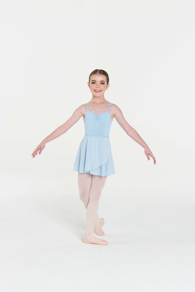 premium wrap skirt pale blue