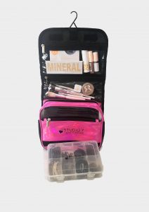 holographic makeup bag pink runway room