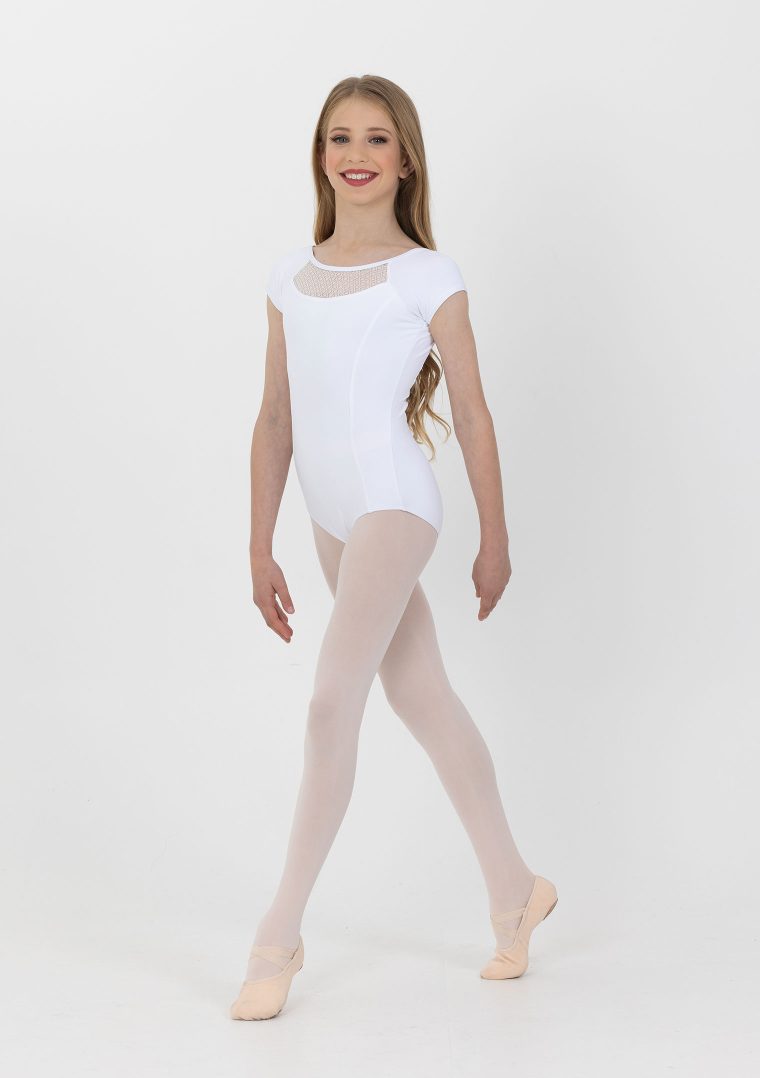 zoe leotard white