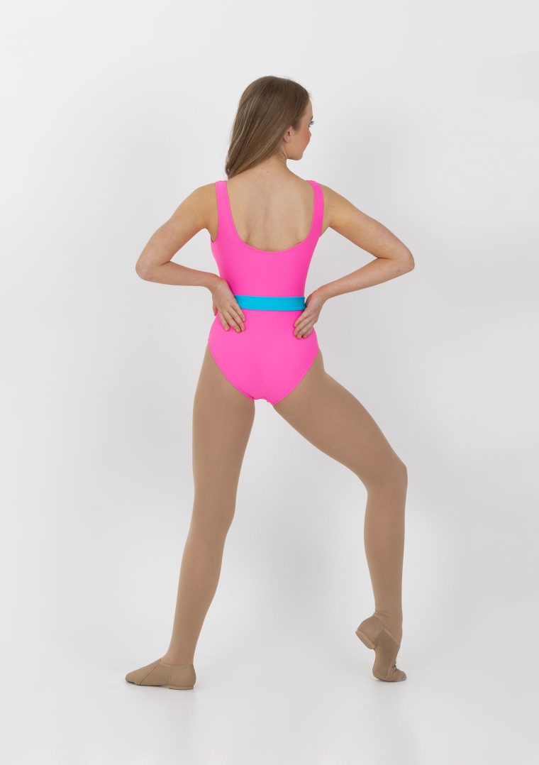 neon leotard pink