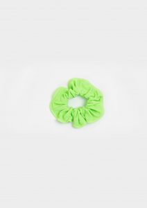 neon scrunchie green